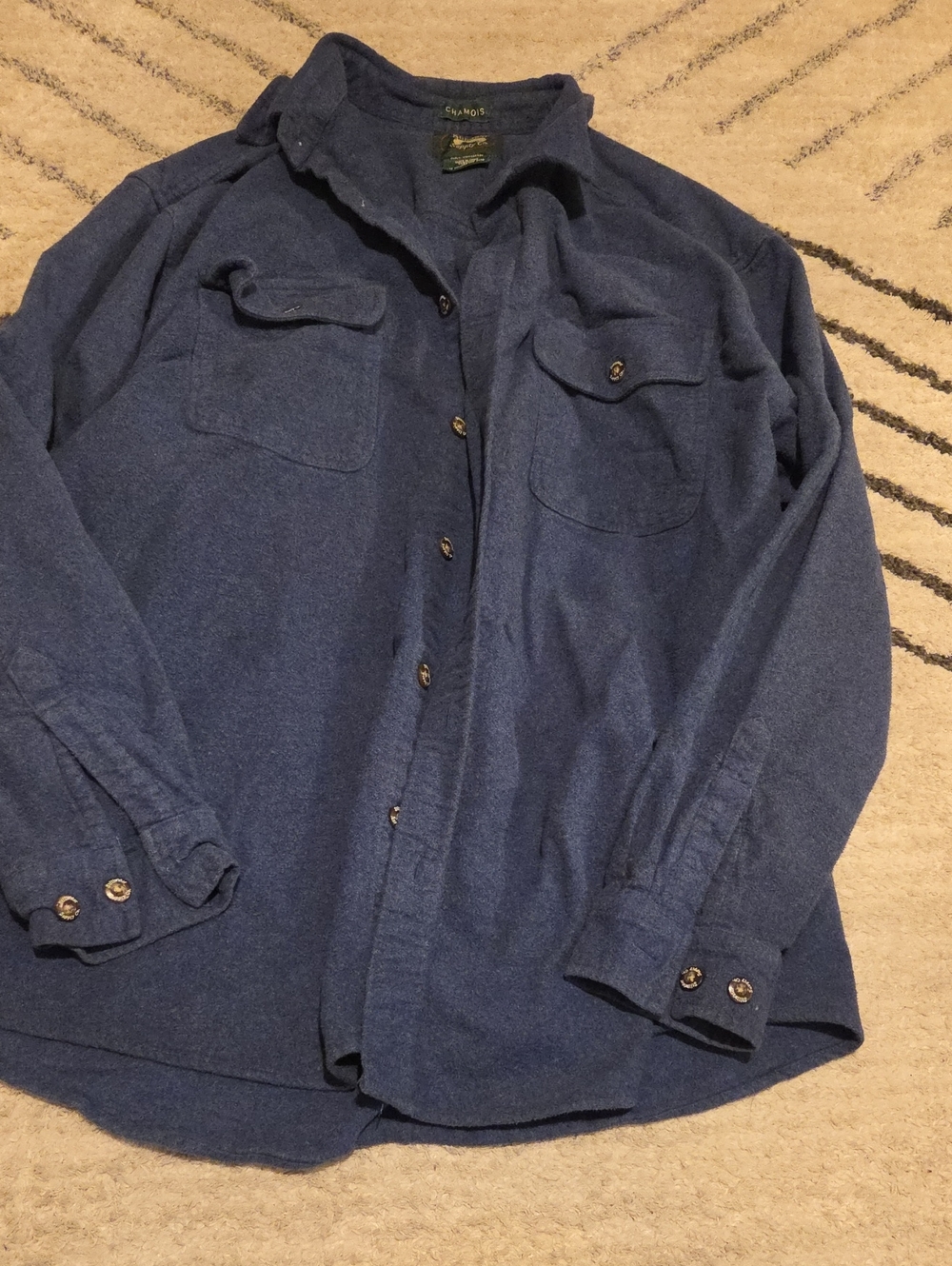 Men's Navy Shirt Jacket - Classic Button Front